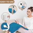 Deepsoon Heating Pad,Electric Heating Pads for Back,Neck,Moist Heating Pad for Abdomen Shoulder Knee Legs,Dry/Moist Heat&Auto Shut Off,Mother's Day Birthday for Men and Women,Blue,24x20 Inch