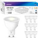 Dimmable GU10 LED Bulbs, 70W Halogen Bulb Equivalent, 3 Color Selectable 3000K 4200K 6000K, 7 Watt, 650 Lumens, 120V LED GU10 Spotlight, 40 Spot Light for Recessed Track Light (10)