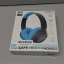 Altec Lansing Kid Safe Noise Cancelling Wireless Headphones 15H Battery, 85dB Volume Limit, Foldable Design Powerful Sound, Active Noise Cancellation Perfect for Kids Ages 7+ (Blackout Rockstar Blue)