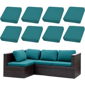 Outdoor Cushion Covers Set,8PCS Patio Furniture Couch Seat Slipcovers, Replacement for Sofa Sectional Chair(CoverOnly)