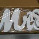 VIOPVERY Wooden Mr & Mrs Wedding Sign with Just Married Banner,White