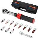 1/4 Inch Drive Torque Wrench, 10-50 in./lbs. (1-6 Nm), Chrome Vanadium Steel, Includes Protective Case