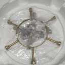 6-Light Gold Chandelier,Farmhouse Chandeliers for Dining Room Light Fixture, 6-Light D17"