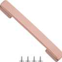 Luggage Handle Replacement, Plastic Pull Handle Grip Replacement with Washers and Screws -Fitting for Luggage Storage Box Suitcase Case (8 X1 in & 1 Pcs & Rose Gold)