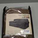 Couch Cover Leather Look 3 Seater Couch Sofa Cover 1-Piece Sofa Slipcover Stretch Furniture Protector with Elastic Bottom & Pockets(Sofa, Coffee)