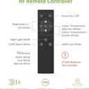 NOVOSTELLA 360 RF Remote Controller for 20ft-40ft Tunable LED Strip Light Kit, Dimmable 3000K-6000K Daylight & Warm White, 10 Brightness Levels