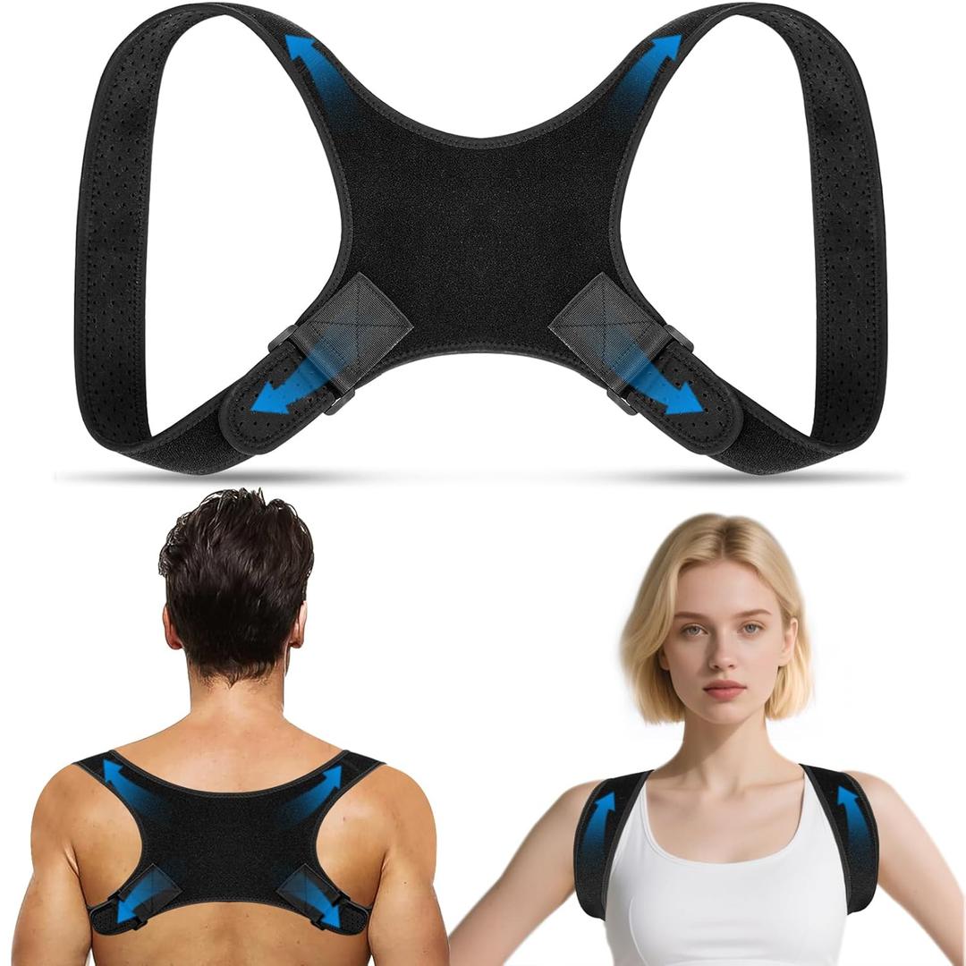 Back Brace Posture Corrector for Men - Bionic System Upper Back Support Shoulder Posture Brace for Women, Newly Adjustable Back Straightener Neck Pain Relief 004-L