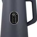 1.5L Electric Kettle Stainless Steel, Double Wall Cool Touch Teapot, Fast Boil,5 Temperature Control, LED Display, Auto Shut-Off,Keep Warm Function,Gray
