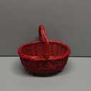 Core Home Woven Oval Basket Red