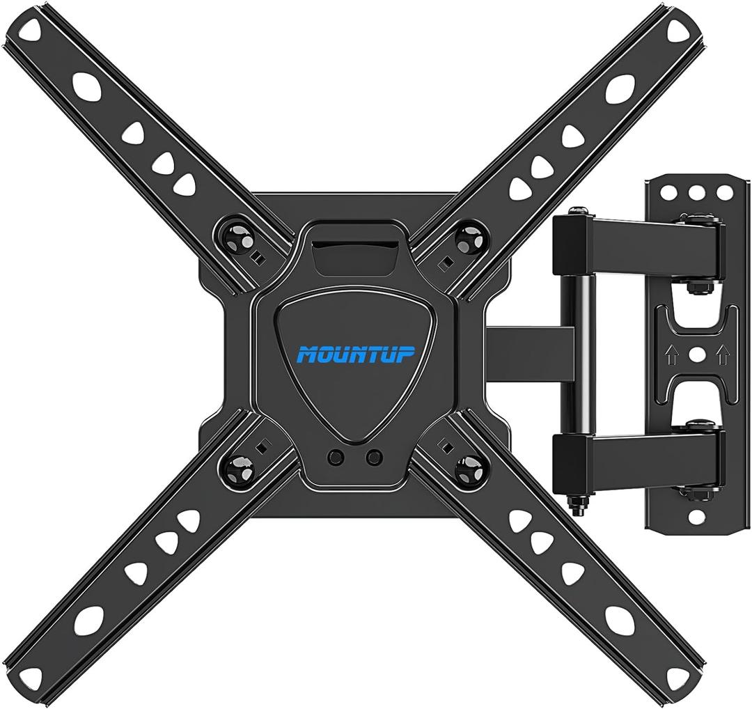 MOUNTUP Full Motion TV Wall Mount for Most 26-50 Inch TVs, Max VESA 300x300mm Wall Mount TV Bracket with Swivel Tilting Extension Level Adjustment for LED LCD Flat Curved TVs Up to 53 LBS, MU0018