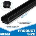 FoldTier 1 Pcs 1-3/4 x 36 Under Door Sweep for Exterior & Interior Doors Adjustable Double Bubble Draft Stopper for Door Bottom, Energy Efficient Slide to Install Blocks Dust/Insects/Noise(Black)