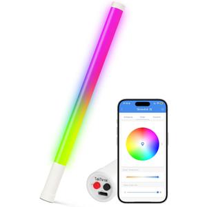 Smart LED Glow Stick, Rechargeable Light Stick, Button or App Controlled, Music Synced, DIY Light Effects, IP54 Waterproof, Perfect for Parties, Festivals, Concerts