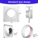 Dryer Vent Connector Kit, Dryer Vent Wall Plate with Quick Connect & Disconnect, Twist Lock Dryer Duct Connector Kit Fits 4 Inch Tubes, Covers Area 7 Inch x 7 Inch, for Dryer Washer Bathroom