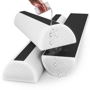 Sleepah Bed Rail for Toddlers (2 Pack) Memory Foam Bumper Guard w Dual Non-Slip Pads (Top & Bottom) Waterproof Washable Soft Removable Cover Safety Noodle for King Queen Full Twin Beds (2)