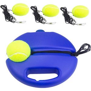 Tennis Rebound Ball & Trainer Kit with 4 Balls & 4 Elastic Ropes for Beginners, Kids & Adults