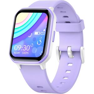 Kids Smart Watch for Girls,IP68 Waterproof Kids Fitness Tracker Watch with 1.5 Inch DIY Face,Heart Rate Sleep Monitor,19 Sport Modes,Calories Counter,Alarm Clock,Great Gifts for Children 6+(Purple)