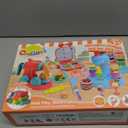 3 in 1 Color Dough Kitchen Creations Set, Ice Cream Spaghetti Burger Maker Machine, Art Crafts Food Modeling Toys, Accessories Tools Kit for Boys Girls Kids Toddlers Ages 3+ (12 Colors Dough)