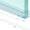 Shower Door Bottom Seal Strip, 2PCS Seal Strip, Ultra Clear PVC, 36" Length, Fits 10mm Thick Glass, Prevents Leaks, Easy Installation, No Adhesive Required (Ultra Clear, 36in for 3/8"(10mm) Door)