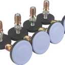 Furniture Leveler PTFE(Teflon) Bottom(50mm Large Base),Thread Shank(3/8-16) Adjust Pads,Table/Chair/Cabinet/Sofa Medium Adjustable Legs Leveling,Nuts Installation and Floor Protection(8 Pack)