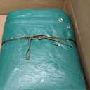 Heavy Duty Poly Tarp 20 Feet x 30 Feet 10 Mil Thick Waterproof, UV Blocking Protective Cover - Reversible Green and Black - Laminated Coating - Grommets - by Xpose Safety