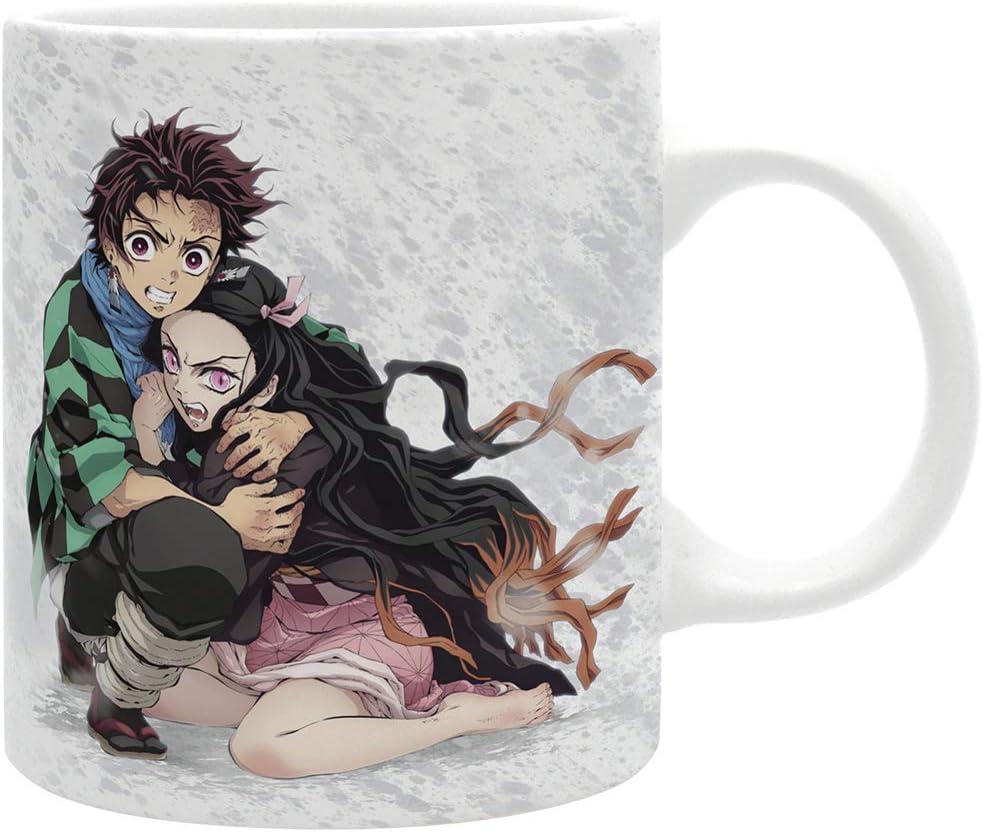 Abystyle Demon Slayer Coffee Mug - Ceramic Anime Mug - Anime Gifts For Men - Novelty Coffee Mug (11-16 Oz) (Tanjiro & Nezuko)