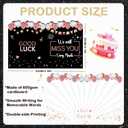 2 x Jumbo Farewell Greeting Card With Envelope for Coworkers, Good Luck Retirement Card Guest Book We Will Miss You Guest Signature Book for Going Away Party Decorations (Black)