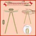 3 x Velvet Christmas Bows, Small Vintage Velvet Twist Tie Bows for Tree Wreath Craft Decoration, Khaki, 24 Pcs