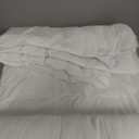 DROVAN Goose Feather Down Fiber Comforter Twin Size - 100% Cotton Duvet Insert with 8 Corner Loops - Luxurious All-Season Hotel Collection, 68x90 Inch