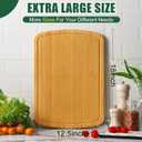 Homaxy Extra Large Bamboo Cutting Boards for Kitchen, 18x12.5" Wood XL Cutting Board with Juice Groove, Butcher Block Wooden Chopping Board for Kitchen, Meat, Cheese, Fruit & Vegetables - Pre Oiled (Single-Tone)