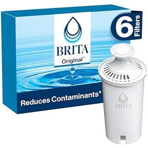 Brita 35557 Replacement Filters for Pitchers and Dispensers, 6 Count
