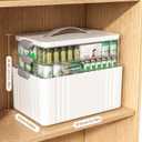 ARSTPEOE 3-Tier Medicine Organizer - Portable Medicine Cabinet with Handle, Extra Large 3 Tier