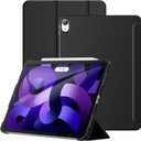 JETech Case for iPad Air 11-Inch M3/M2 (2025/2024), iPad Air 5/4 (2022/2020 5th/4th Generation 10.9-Inch), Protective Hard Back Shell Soft-Touch Tablet Stand Cover, Auto Wake/Sleep (Black)
