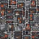 45 Pack Tool Box Organizer Tray Divider, Toolbox Desk Drawer Organizer,Garage Organization Storage for Rolling Tool Chest Cart Cabinet Workbench Workshop Small Parts Widget Tool Organizer Black