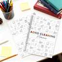 2 Pack Cleaning Planner, Cleaning Schedule and Checklist Organizer, Daily Weekly Monthly Household Cleaning Planner, Chore Chart Notebook for Home, Family Cleaning Tasks, DIY Home Improvement, Editable Template
