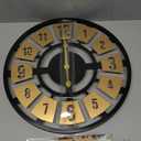 ALNHF 16 inch Metal Wall Clock for Living Room Decor - Large Wall Clock for Kitchen - Big Wall Clock Decorative - Metal Wall Art - Analog Quiet Clock for Bedroom, Home, Kitchen, Office, Wall Decor