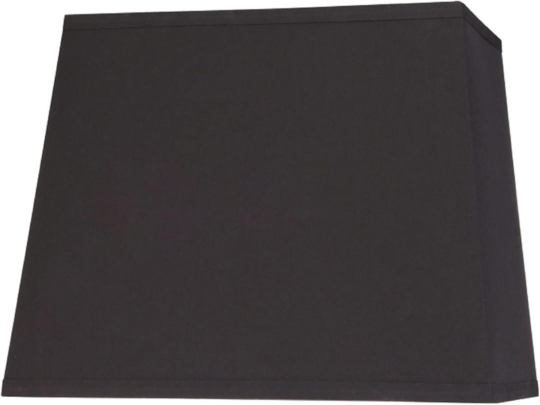 Aspen Creative 36041 Transitional Rectangle Hardback Shaped Spider Construction Lamp Shade in Black, 8" + 12" Wide (5" + 10") x (8" + 12") x 9 1/2"