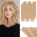 Short Hair Extensions Clip ins,S-noilite Short Clip in Hair Extensions Real Human Hair,Mini Hairpieces for Add Volume and Highlights,6 Pieces 31g 10 inch Golden Brown Mixed Bleach Blonde