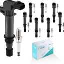 UF270 Set of 8 Ignition Coil Pack with Spark Plug 3.7L 3.9L 4.7L For Jeep Grand Cherokee 1999-2007, for Dodge Ram 1500 Dakota Durango 2000-2008,Chrysler Aspen,Mitsubishi Raider 2006-2007 V6 V8