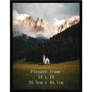 Giftgarden 14x18 Picture Frame Black, 14 by 18 Thin Poster Photo Frame for Wall Display, Single