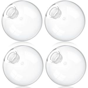 Retisee 4 Pcs Glass Globe Replacement for G9 Bulb Lighting Replacement Glass Lampshade 4 Inch Light Bulb Cover Light Fixtures, 0.8 Inch Fitter (Transparent)