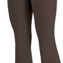 Sunzel High Waist Mini Flared Leggings for Women, Tummy Control Casual Flare Yoga Pants for Yoga Workout Gym (Black, L)