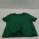 Aokosor Womens V Neck Short Sleeve T Shirts Summer Tops 2025 Casual Loose Tees Trending Now S-4XL (Green, 4XL)