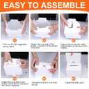 GRAWUN 24 Pack Cardboard Ballot Box with Slot, White Glossy Raffle Boxes 6.5x4.5x4.5Inch, Suggestion Boxes with Removable Slot, Donation Boxes for Fundraising,Collecting Card and Voting Contest