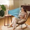 Aecooly Powerful Tower Fan for Bedroom,8000mAh Battery, 21H Max Cooling with Remote Control, 100 Speeds, 1-12H Timer, 60 Oscillation,11 Inch Portable Desk Fan for Home,Office - Beige