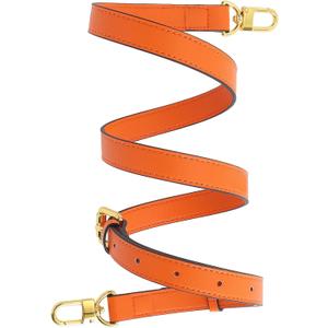 Vachetta Leather Adjustable Crossbody Strap for Leather Shoulder Strap Belt Replacement Suitable for L V Handbags (Orange-genuine Leather)