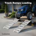 LIEKUMM 4FT Aluminum Truck Ramps, 3520 Lbs Heavy-Duty | Heavy-Duty Capacity, No Assembly Required, Ideal for Pickup Trucks, ATVs, UTVs, Motorcycles, Lawn Mowers