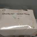 Chunky Knit Throw Blanket, 60''*80'' Knitted Throw Chenille Yarn for Bed Couch, Handmade Peacock Blue Crochet Big Thick Blanket, Machine Washable Cute Comfy Blanket for Home Decor