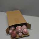 VioraWhite 24 Pcs Glitter Christmas Tree Ornaments, Assorted Sizes Sequin Snowflake Shatterproof Christmas Ball Hanging Ornament Set for Xmas Holiday Party New Year Home Decorations(Rose Gold)