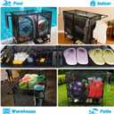 270gal Pool Toy Storage, Pool Float Storage, with Bottom Tray Table | 360 Swivel Wheels, Zippered Door, Durable Material, storage Slippers, towels, Swim Rings, for Indoor, Outdoor, Poolside, Lower-L