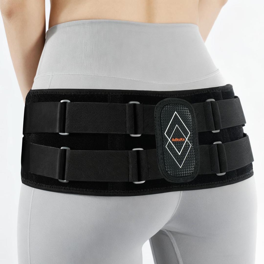 Sacroiliac SI Joint Hip Belt for Women and Men - 8x Maximum Compression and Anti-slip - Sciatica Belt and Lower Back Support Brace - Hip Braces for SI Joints Pain, Pelvic Support